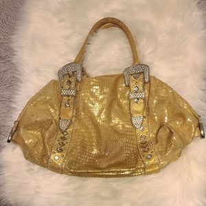 Charm and Luck Gold Shoulder Bag